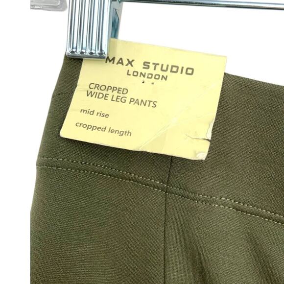 Max Studio Ponte Ankle Crop Utility Pants In Loden Size XS NWT $45 MSRP - Picture 6 of 8